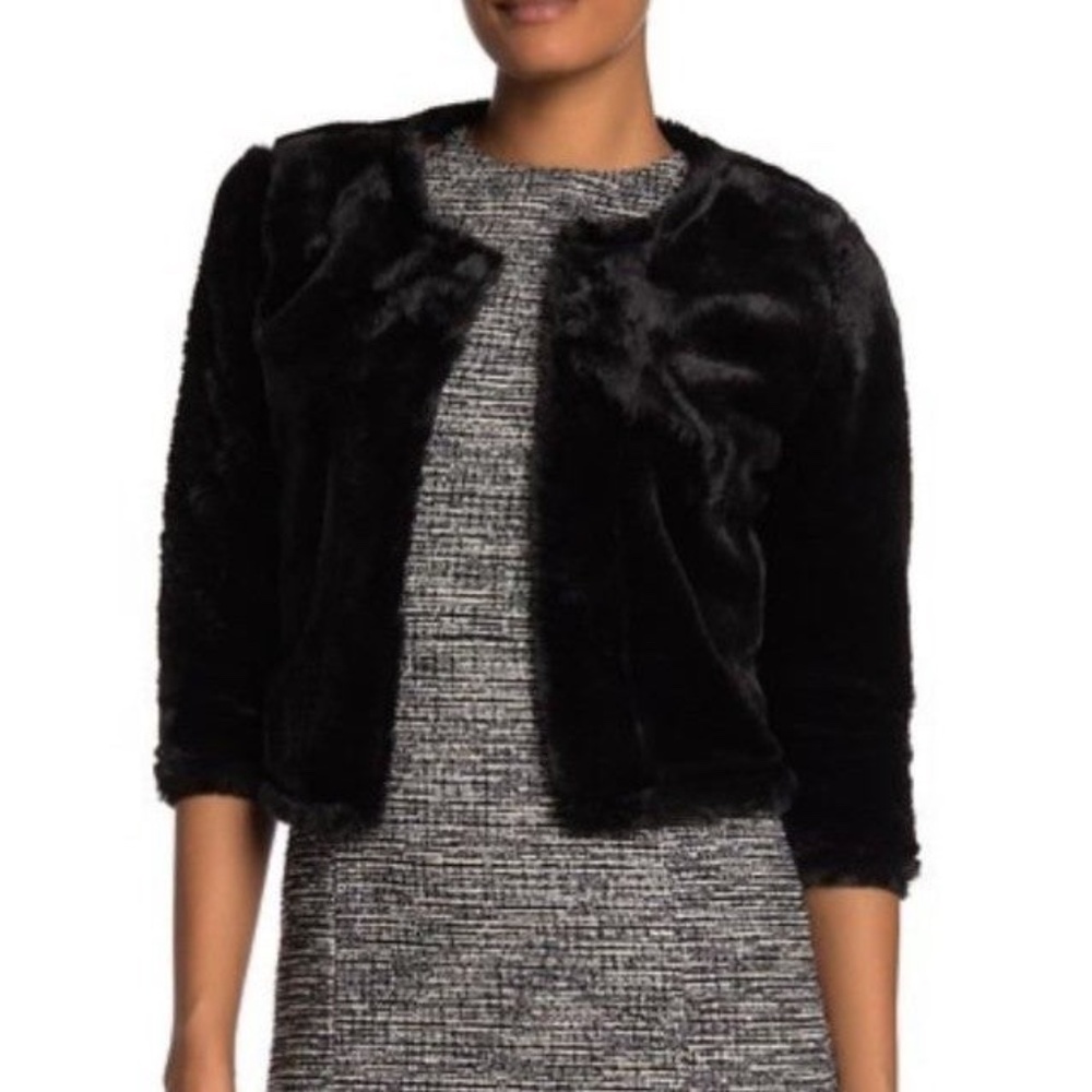 Calvin Klein Faux Fur Shrug